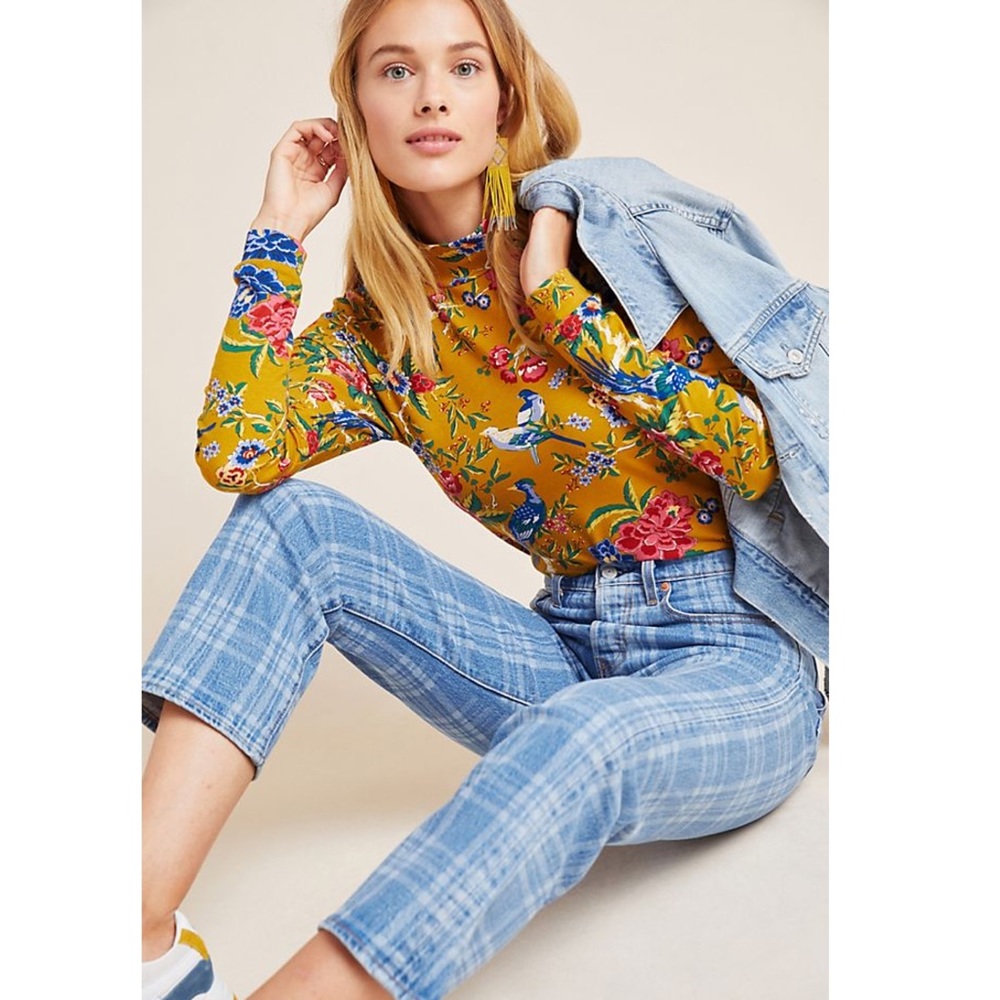 LEVI’S Wedgie Straight Jeans Jive Chill Plaid
